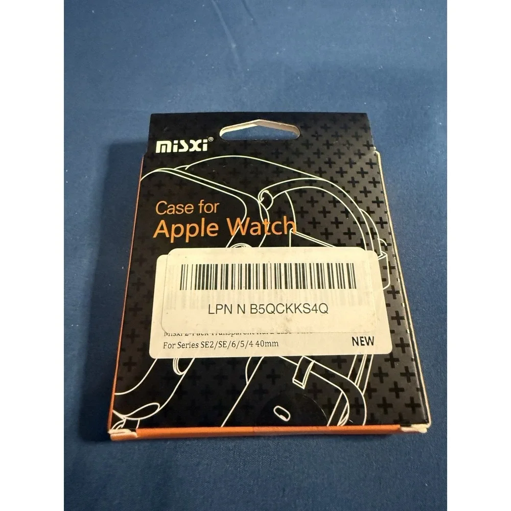 New Misxi Case‎ For Apple Watch Series 6/SE/5/4 40mm, Black & Transparent Cases